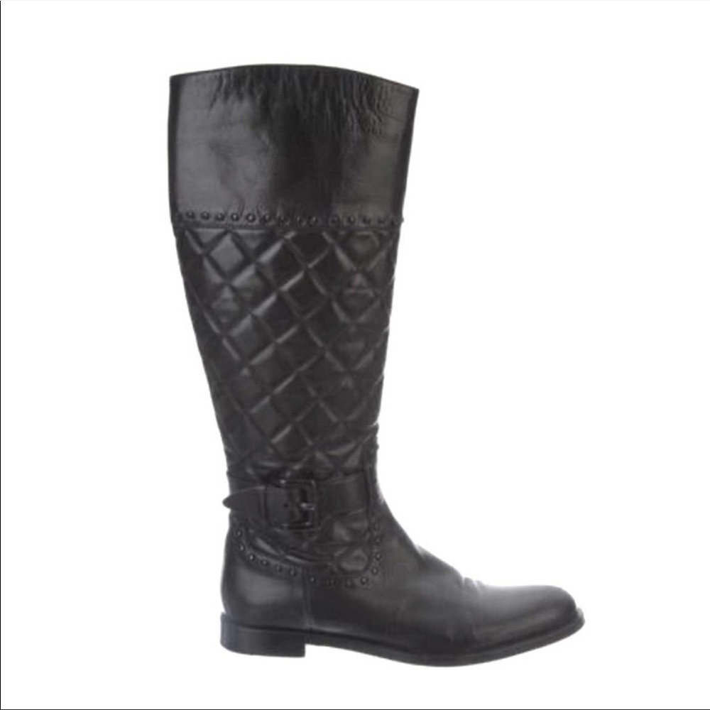 Burberry Leather Quilted Boots Sz 41